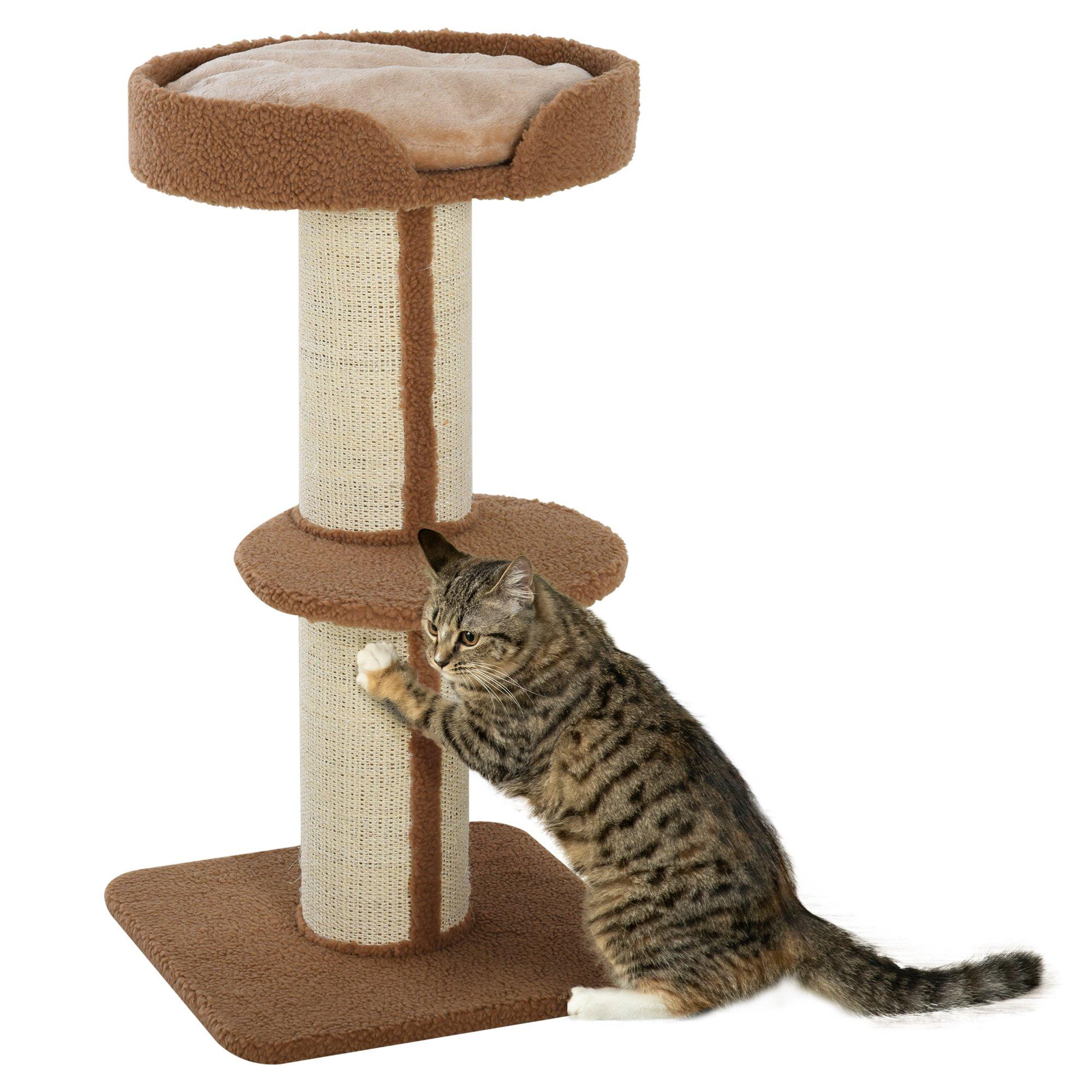 91cm Cat Tree Kitten Activity Center Tower Scratching Post Lamb Cashmere Perch